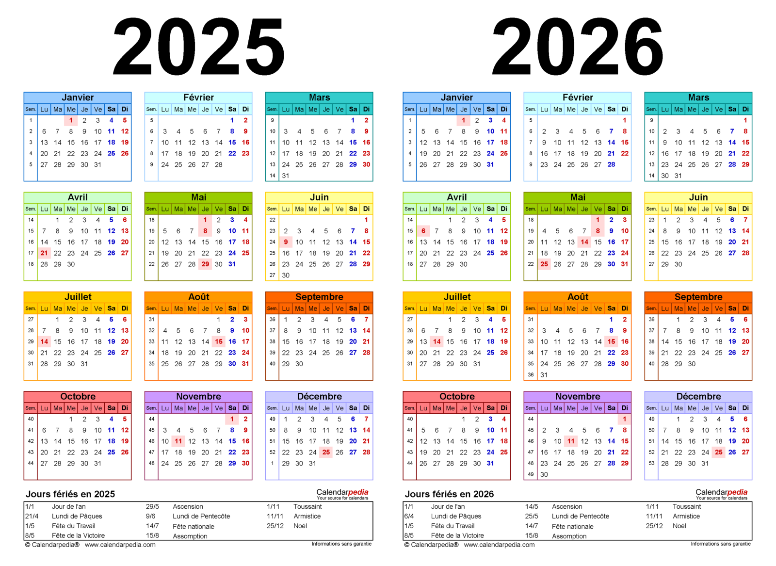 Calendrier Général  FFTT & UFOLEP  2025 / 2026