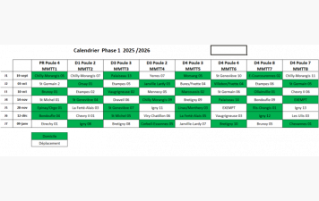 Calendrier FFTT Simplifié Phase 1